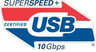 Логотип SuperSpeed Plus USB 10 Gbps